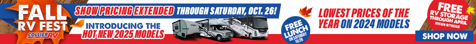 Fall RV Fest - Show Pricing Extended