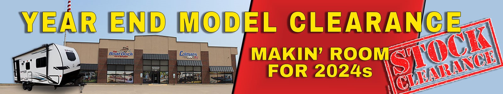 Model Clearance Banner