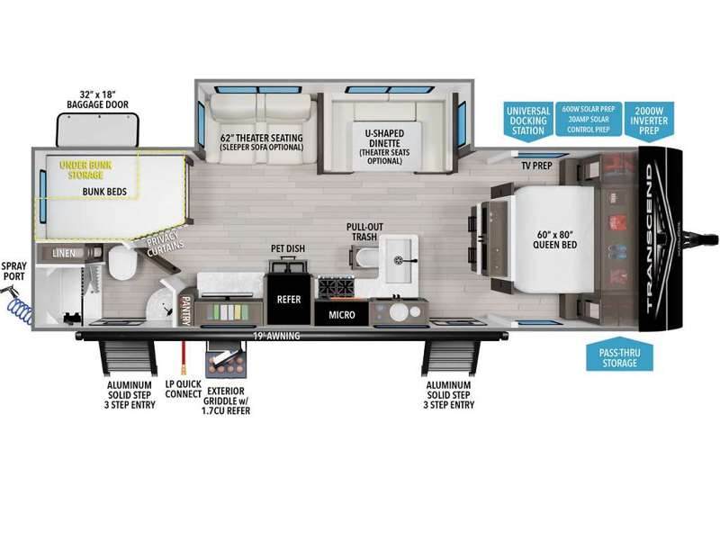 New 2025 Grand Design Transcend Xplor 27DBX Travel Trailer at