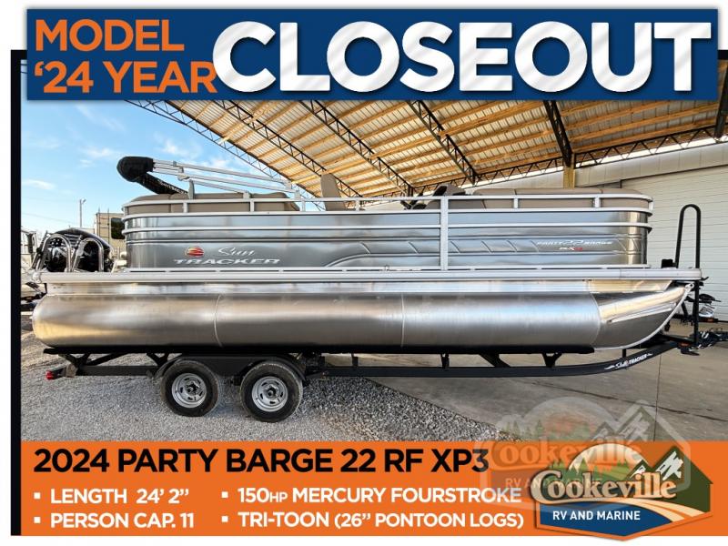 New 2024 Sun Tracker Party Barge 22 RF XP3 Pontoon at Cookeville