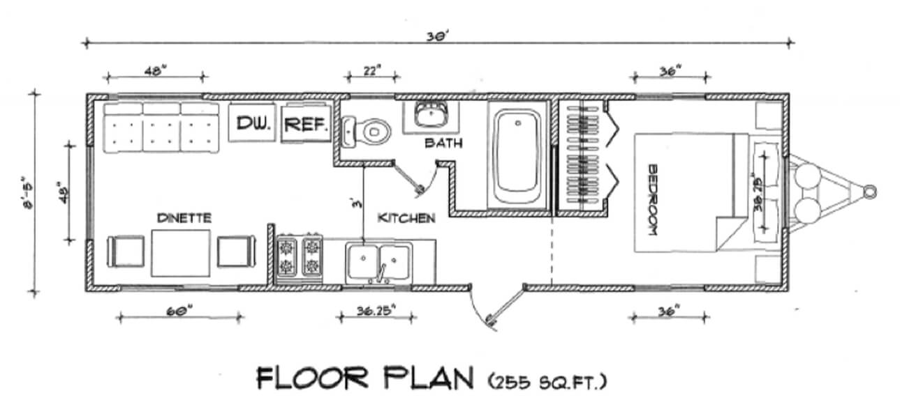Floorplan of tiny home