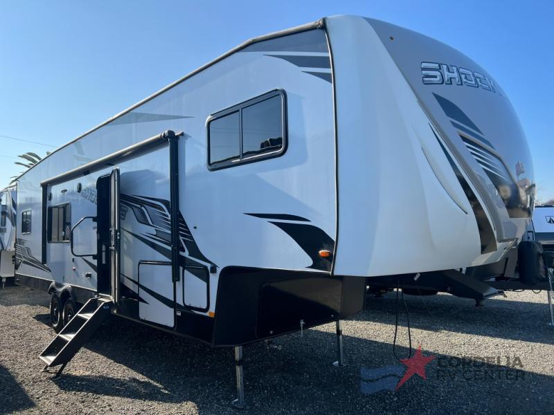 New 2023 Forest River RV Shockwave 32FWGDX Toy Hauler Fifth Wheel