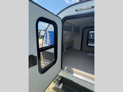 2 door teardrop trailer with two quilted mattresses for comfort in the new 2025 Bontrager Outdoors Compact 10ROK