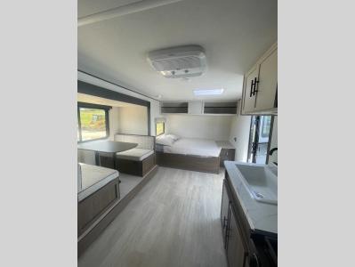 Spacious living area of new 2026 Prime Time Avenger LT 17BHS RV