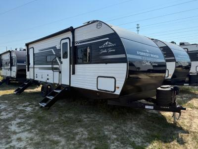 New 2025 East to West Della Terra 312BH travel trailer with 15' power awning and dual access