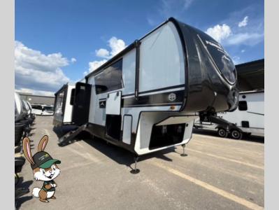 New 2026 east to West Ahara 395FB fifth wheel, showing extended slides and exterior storage