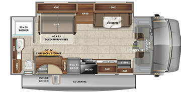 2022 Jayco Redhawk 26m floorplan