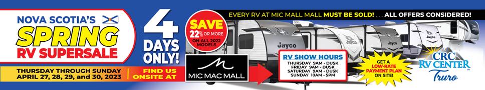 Spring RV Sale in Nova Scotia