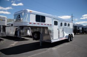 New 2025 Elite Mustang 3 Horse Trailer Aluminum Slant Load Photo