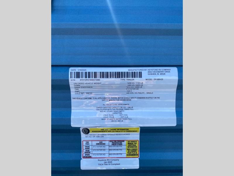 New 2025 CrossRoads RV Zinger Lite Affordable Travel Trailer with