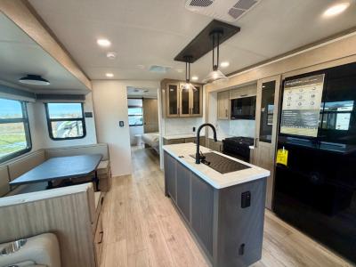 Detached kitchen island with full-size sink!