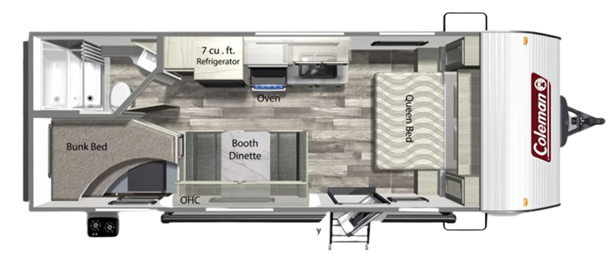 COLEMAN LANTERN LT 214BHWE Floorplan