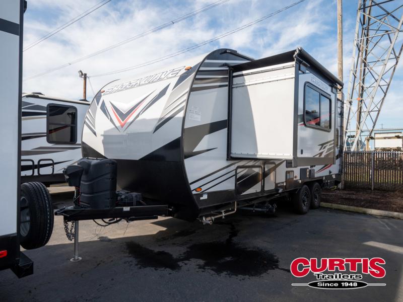 Used 2022 Forest River RV Shockwave 24QSGMX Toy Hauler Travel