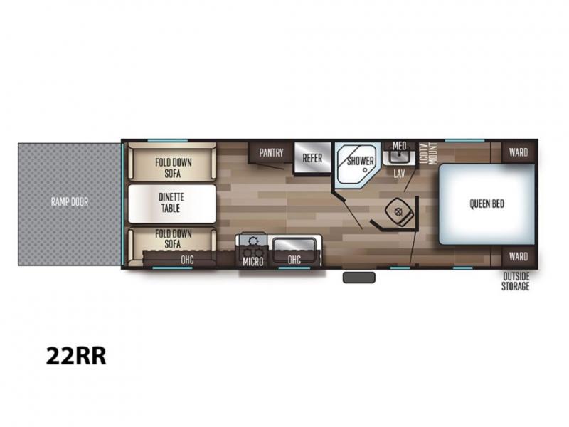 Used 2019 Forest River RV Cherokee Grey Wolf 22RR Toy Hauler Travel