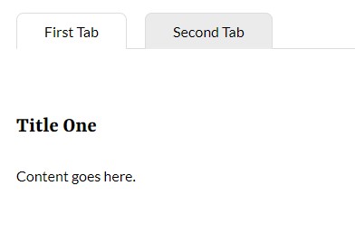 First tab