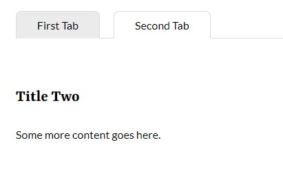 Second tab