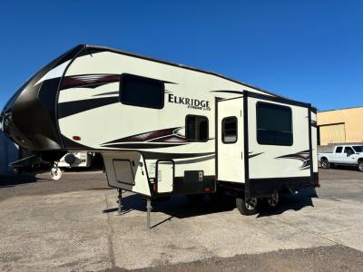 Driver's side view with living room slide out