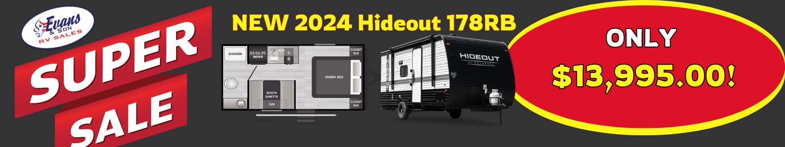 Hideout 178 sale