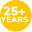 25+ years - five stars