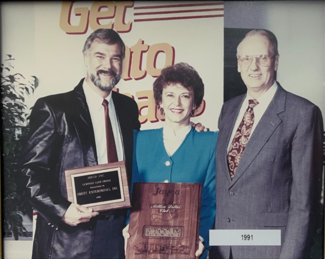 fretz rv jayco million dollar club award