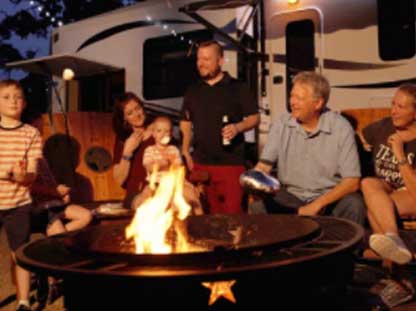 Family at Campfire