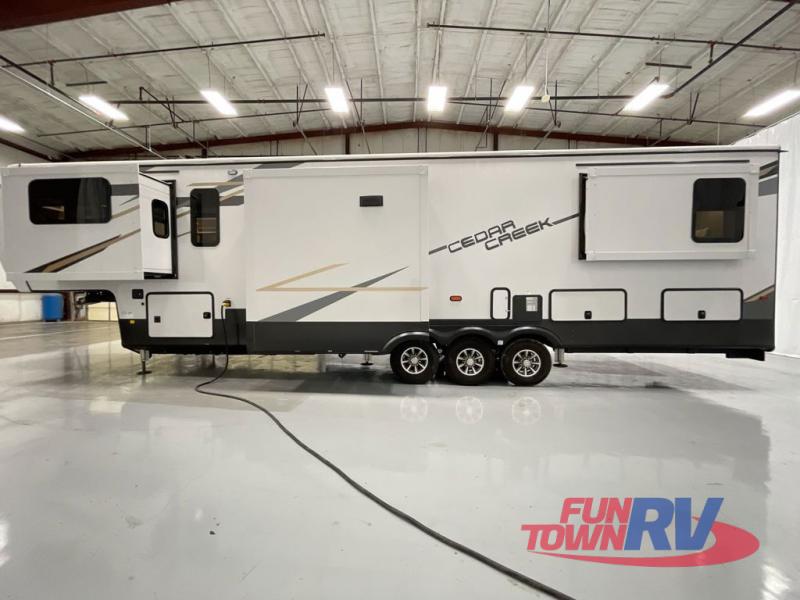 New 2023 Forest River RV Cedar Creek 385TH Toy Hauler Fifth Wheel at ...