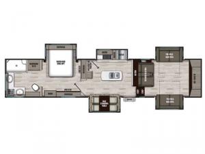 Chaparral 334FL Floorplan Image