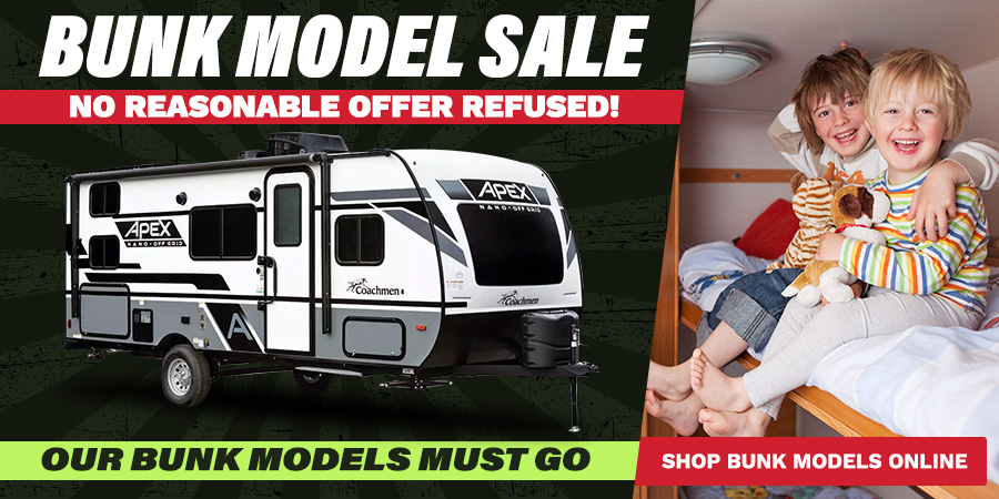 Bunk Model Sale Banner