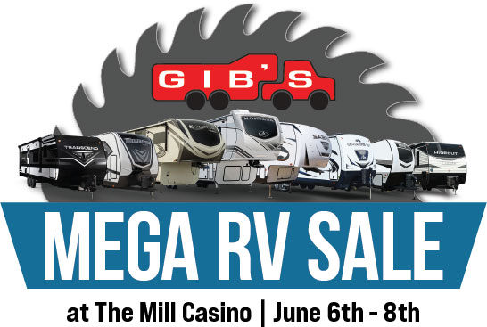 Mega RV Sale at the Mill Casino Logo