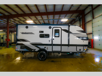 Side view of the Jay Flight 225MLS with the awning, emphasizing outdoor living.