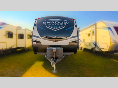 Close-up of the Shadow Cruiser logo on the front cap.