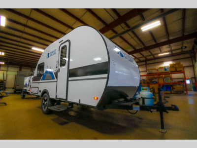 Front view showcasing the trailer’s compact design and hitch.