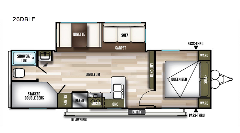 2019 Forest River Wildwood 26DBLE