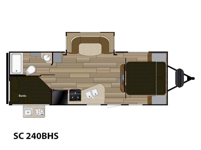 2018 Cruiser RV Shadow Cruiser SC 240BHS Floorplan