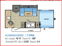 Used 2017 Jayco Hummingbird 17RK image