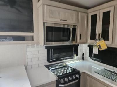 Prep area and 4 burner cooktop with oven