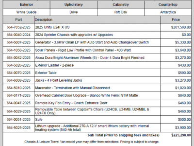 CURRENT SPEC SHEET