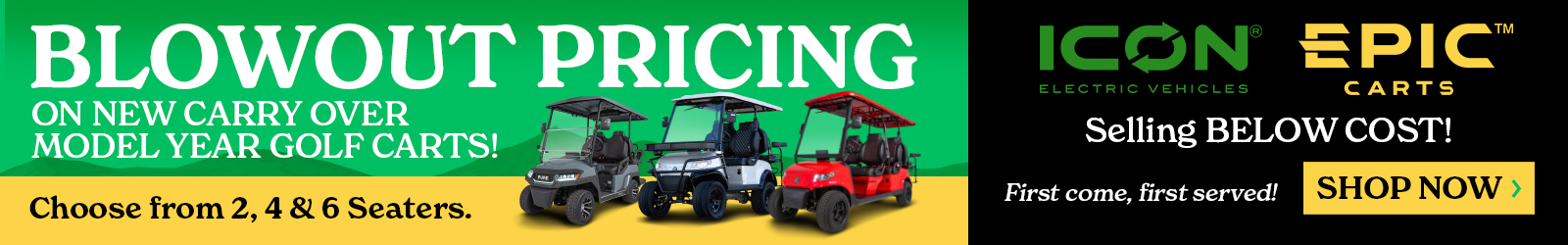 Golf Cart Blowout Sale