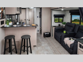 travel trailer with living room