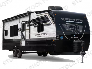 Outside - 2025 Raptor Carbon Series 30WFO Toy Hauler Travel Trailer