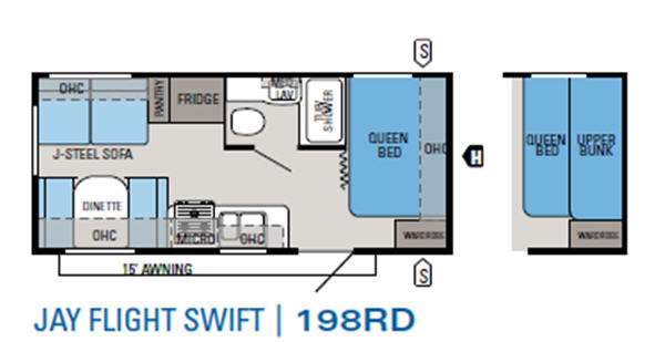 Floorplan - 2013 Jayco Jay Flight Swift 198RD