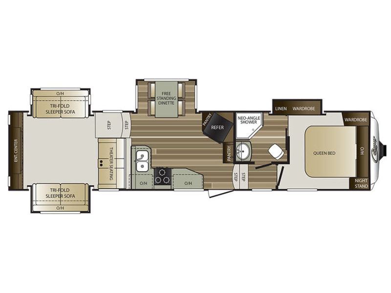 Floorplan - 2017 Keystone RV Cougar 326RDS