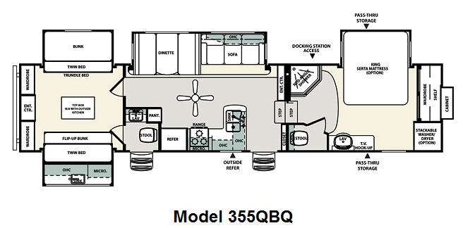 Floorplan - 2011 Forest River RV Sierra 355QBQ