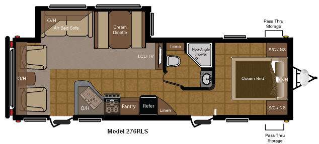 Floorplan - 2011 Keystone RV Sprinter 276RLS