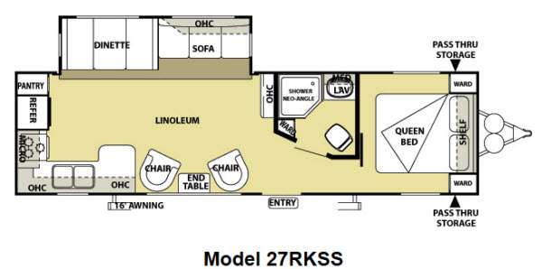 Floorplan - 2013 Forest River RV Salem 27RKSS