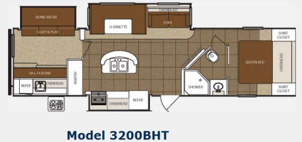 Floorplan - 2013 Prime Time Manufacturing Tracer 3200BHT