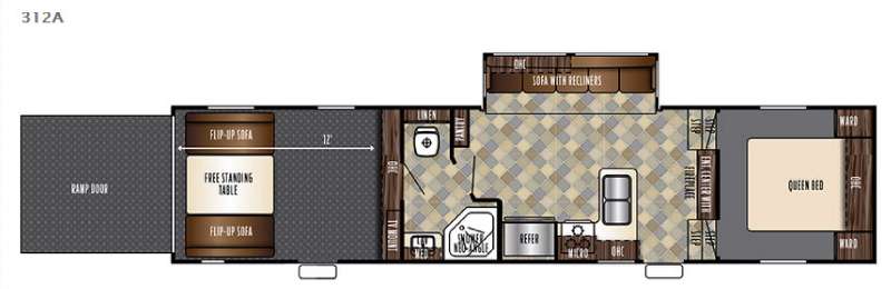 Floorplan - 2016 Forest River RV Vengeance Super Sport 312A