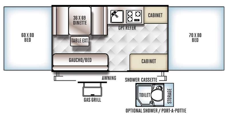 Floorplan - 2016 Forest River RV Rockwood Freedom Series 2280