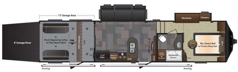 Floorplan - 2016 Keystone RV Fuzion 325