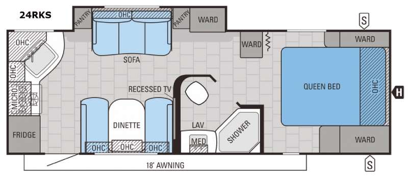 Floorplan - 2016 Jayco White Hawk 24RKS